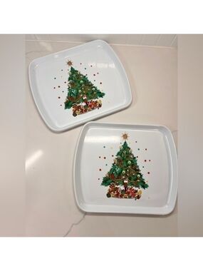Vintage Christmas Tree Tray Set